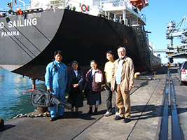 Fr Hubert with seafarers