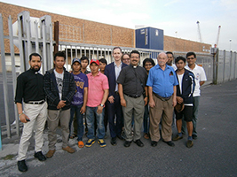 John Green AoS GB development director with port chaplains and ship visitors from AoS South Africa