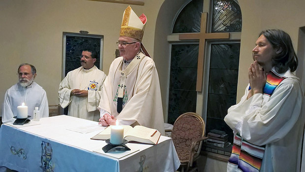 Cape Town Archbishop Stephen Brislin celebrates Mass with AoS Cape Town chaplains  and seafarers