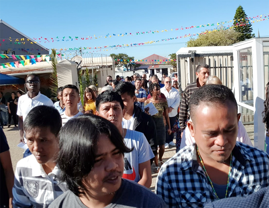 Procession during the anniversary celebration 